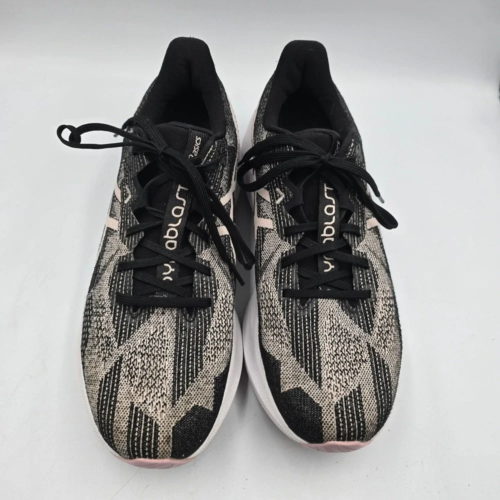 ASICS Novablast 3 Mens 10 Running Shoes Black Cream 1012B776 FF Blast+ Trainers
